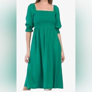 Laundry By Shelli Segal Teal Long Sleeve Dress